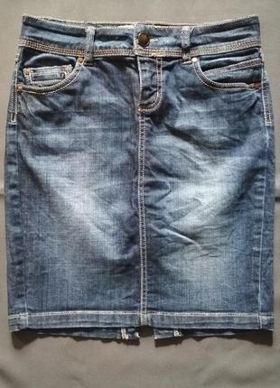 Reserved джинсовая юбка классическая1 фото