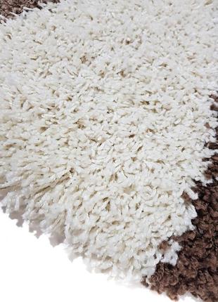 Турецький килим з високим ворсом 250х350 см super lux shaggy cream 7368a5 фото