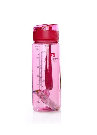 Спортивна пляшка для води 850 мл casno рожевий (2000001626023)2 фото