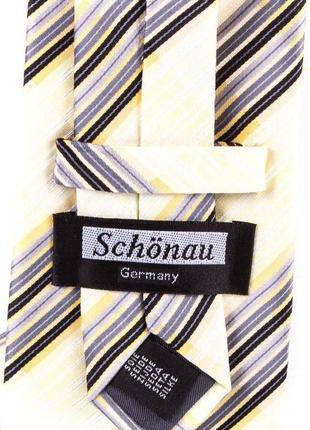Мужской шелковый галстук (fareshs-90) 149 см schonau & houcken бежевый (2000001327005)3 фото