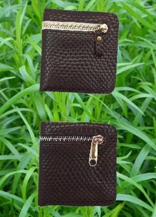 Маленький жіночий шкіряний гаманець "естрагон" (бордовий)1 фото