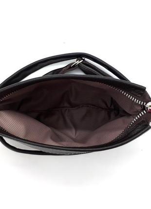 Женская кожаная сумка "сушка" (коричневая)7 фото