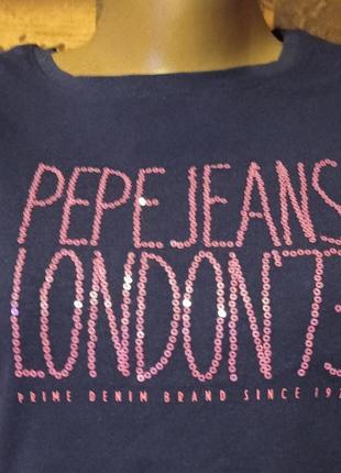 Хлопковая фирменная футболка pepe jeans,p.m2 фото
