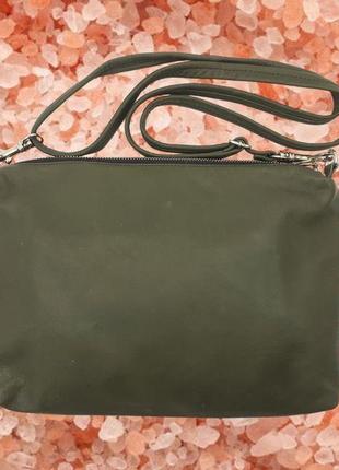 Повсякденна шкіряна сумка "сіль" (темно-зелений)1 фото