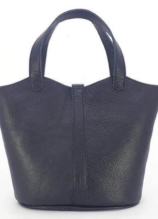 Класична сумка з натуральної шкіри "жасмин" (чорний)6 фото
