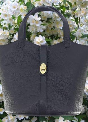 Класична сумка з натуральної шкіри "жасмин" (чорний)1 фото