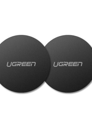 Пластина для магнитного автодержателя ugreen rounded metal plate for magnetic phone stand 2 pack black (lp123)