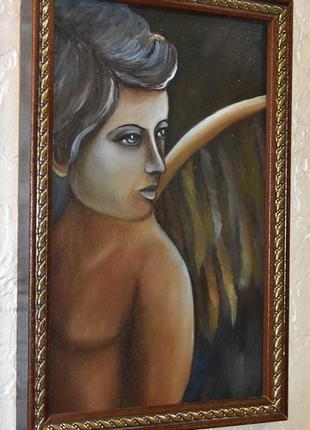 Живопис, суворий ангел, розмір полотна 20х30см2 фото