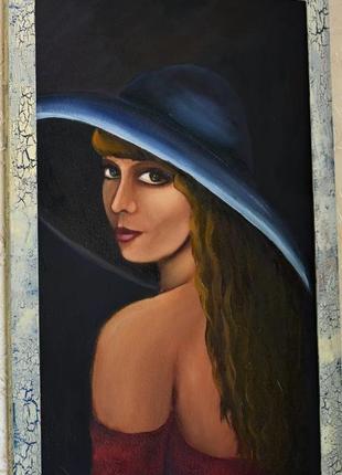 Живопись, взгляд, размер полотна 30х50см