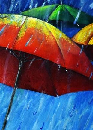 Дождик, живопись, размер полотна 40х60 см1 фото