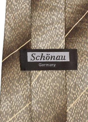 Мужской шелковый галстук (fareshs-136) 136 см schonau & houcken коричневый (2000001333228)3 фото