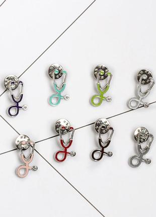 Брошь «стетоскоп» - стильное медицинское, ювелирное украшение для врача.