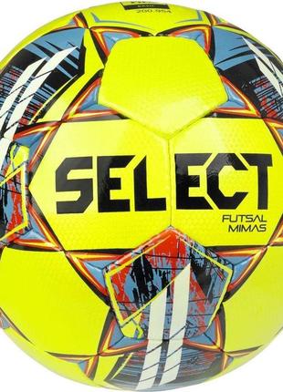 М'яч футзальний select futsal mimas (fifa basic) v22 жовтий/білий розмір 4 (105343-372-4)1 фото