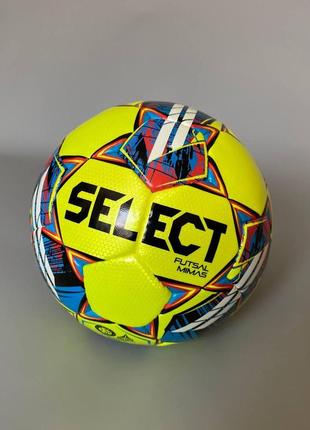 М'яч футзальний select futsal mimas (fifa basic) v22 жовтий/білий розмір 4 (105343-372-4)2 фото