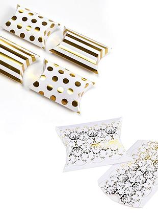 Пакувальні, подарункові картонні коробочки 9х6,5х2,6 см для ювелірних виробів.