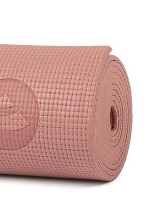 Килимок для йоги bodhi asana mat 183x60x0.4 см бронзово-рожевий2 фото