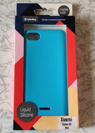 Чохол colorway xiaomi redmi 6a blue liquid silicone1 фото