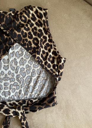 Трендовий леопардовий топ на завʼязках від shein4 фото