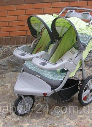 Double jogger stroller коляска instep safari для двойни сша компакт