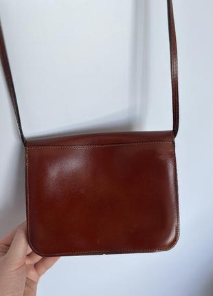 Винтажная кожаная сумочка salisbury на магнитной застежке6 фото