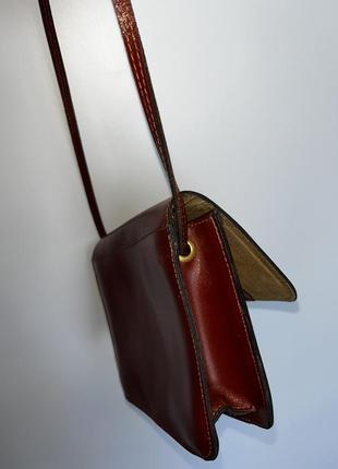 Винтажная кожаная сумочка salisbury на магнитной застежке5 фото