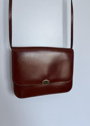 Винтажная кожаная сумочка salisbury на магнитной застежке2 фото