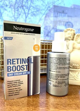 Денний крем для обличчя neutrogena anti-age retinol boost day cream spf 152 фото