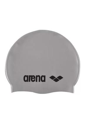 Шапка для плавания arena classic silicone серебристый уни osfm 91662-051