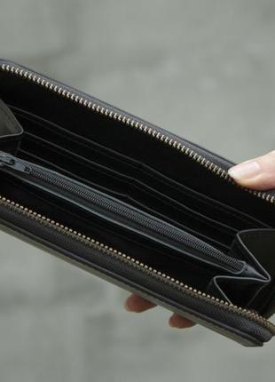 Чоловічий шкіряний гаманець з  соколом.6 фото