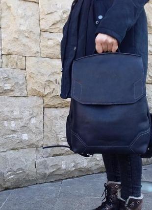 Кожаный женский рюкзак8 фото