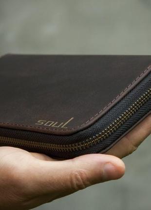 Чоловічий гаманець з натуральної шкіри.5 фото