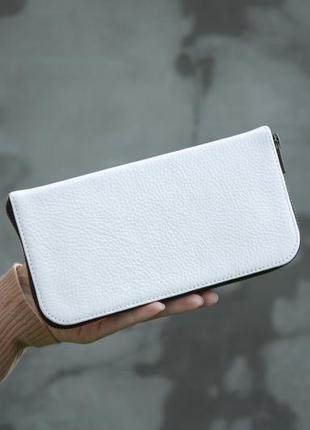 Шкіряний гаманець із замком блискавкою.7 фото