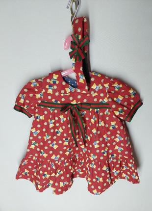 Платье с повязкой на голову 86-92 р