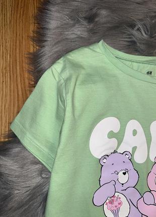 Яркая качественная футболка care bears для девочки 6/7р h&amp;m3 фото