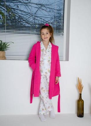 Детская фланелевая пижама на пуговицах4 фото
