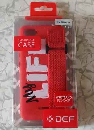 Чохол def xiaomi redmi 6a wristband pc case red1 фото