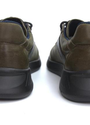 Хаки легкие кроссовки кожаные повседневная мужская обувь больших размеров rosso avangard dolga oliva bs4 фото