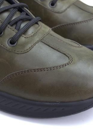 Хаки легкие кроссовки кожаные повседневная мужская обувь больших размеров rosso avangard dolga oliva bs7 фото