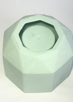 Геом. силіконова форма склянки із гіпсу, цементу, парафіну.1 фото