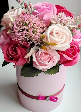 Мыльные цветы, букет из мыльных роз, композиция цветы из мыла, розы из мыла № 63