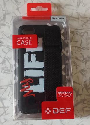 Чохол def xiaomi redmi 6a wristband pc case black1 фото