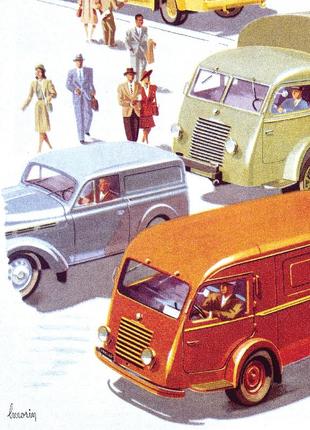 Плакат renault 1947, 65х84 см3 фото