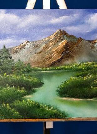 Картина «пейзаж горной реки»