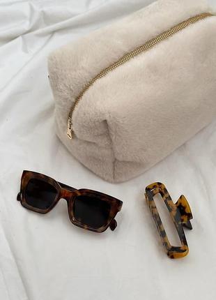 Сонцезахисні окуляри руді чорне скло3 фото