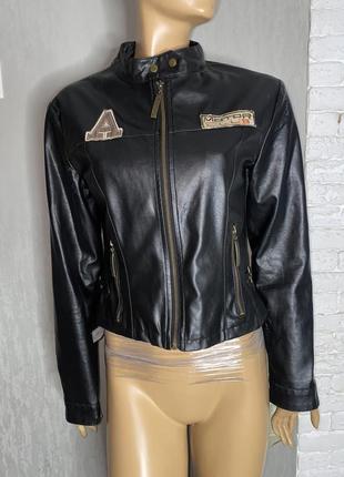 Кожаная гоночная куртка из эко-кожи modo casual, m1 фото