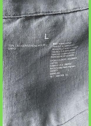 Рубашка мужская унисекс тонкий 100% лен новая р. l muji4 фото