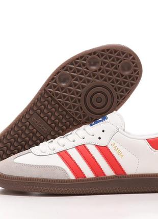 Adidas samba og crystal white red.5 фото