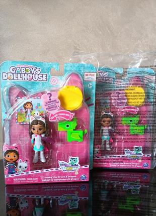 Gabby's dollhouse, knight gabby с игрушкой-сюрпризом и мини-драконом.