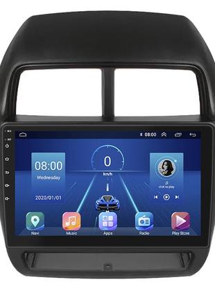 Штатна магнітола lesko для mitsubishi asx i рестайлінг 3 2020-н.в. екран 10" 4/64gb 4g wi-fi gps top