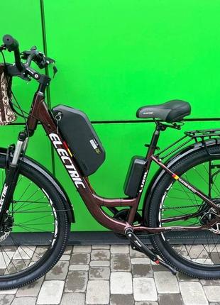 Електровелосипед cubic-bike electric 29" бордовий 500ват 18 а·год 48 в3 фото